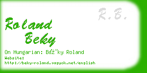 roland beky business card